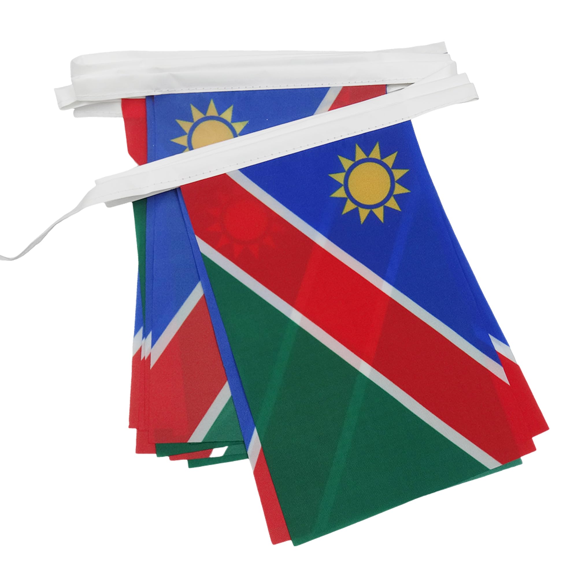 AZ FLAG - Namibia Bunting Flag - 40 Ft Garland with 20 Namibian Flags 18'' x 12'' - 100% Polyester String Pennant - 12 meters