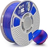 Gryddle Silk Dual Color PLA 3D Printer Filament, 1.75mm 1KG (2.2lbs), Shiny Gloss Finish, Easy Printing, Dimensional Accuracy ±0.02mm(Red & Blue)