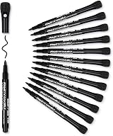 ANYUKE Magnetic Whiteboard Pens 12 Black Fine Tip Erasable Dry Wipe Markers
