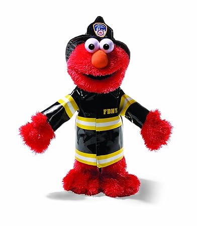 Amazon.com: Gund Elmo NYC Firefighter: Toys & Games