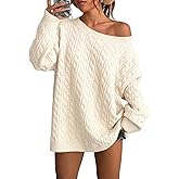 ZAFUL Women's Oversized Sweaters Cable Knit Casual Long Sleeve Crew Neck Sweaters Fall Winter Pullover Sweater 2025