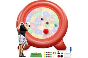 AONTESS Giant Inflatable Dart Board Outdoor Soccer Golf Yard Games, Large Carnival Games for Kids Adults Family, Lawn Kick Darts, 65.3in Tall Throw Dartboard with Kick Balls & Electric Air Pump
