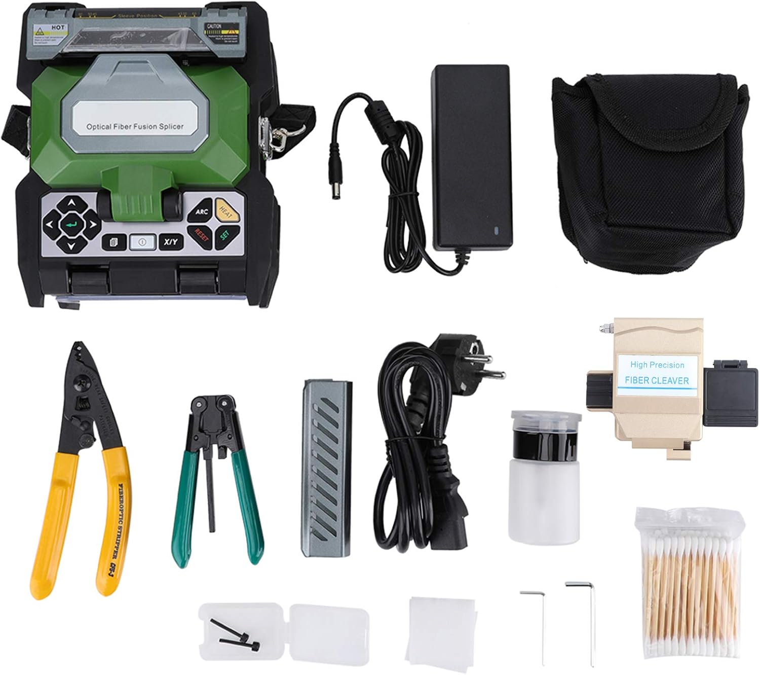 Empalmador de fusión de fibra óptica