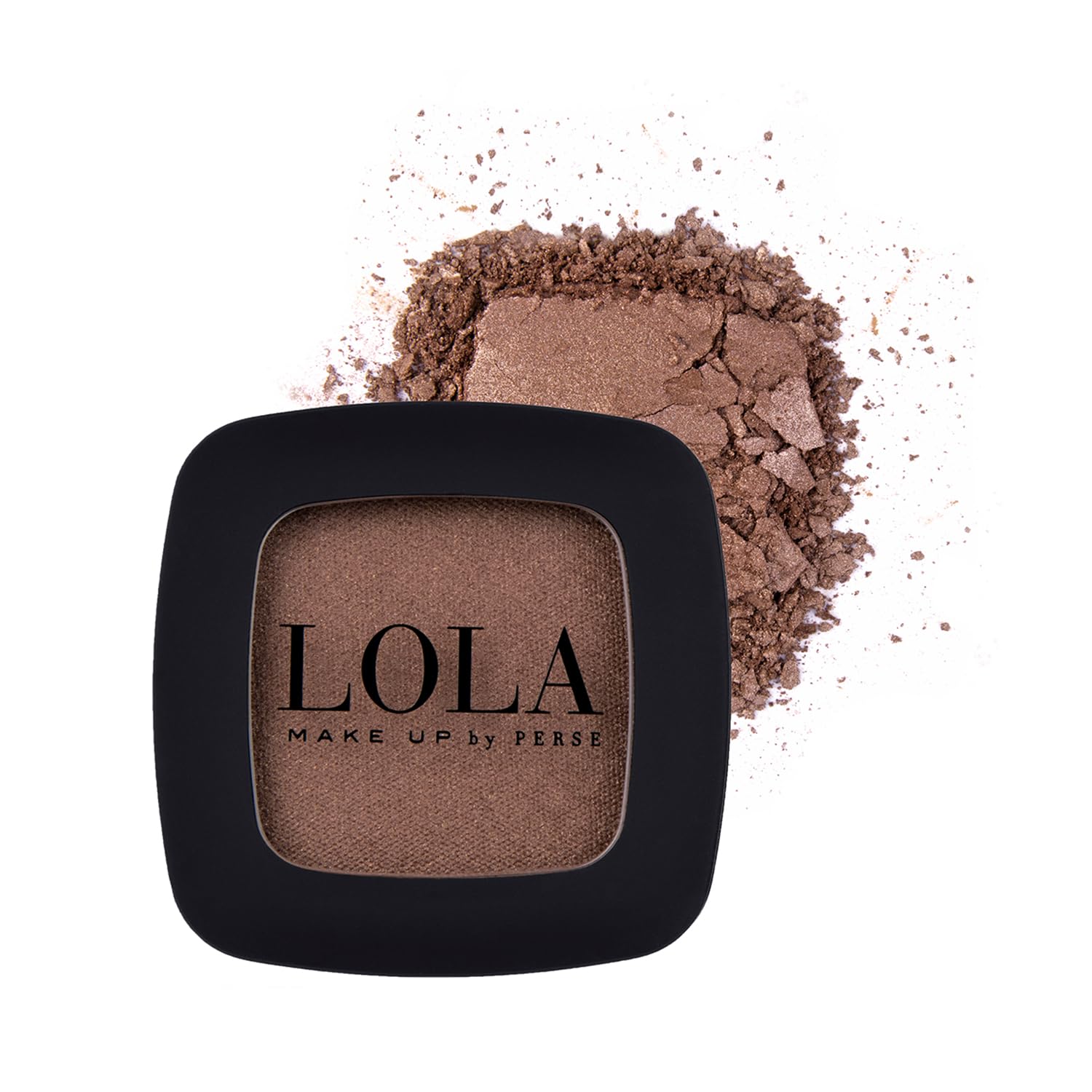 Lola Make Up by Perse Mono Eyeshadow with Natural Ingredients and High Coverage, Satin Eye Shadow Palette for All Skin Types Vegan and Cruelty-Free Eye Makeup, Hazel Brown (018)