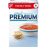 Premium Original Saltine Crackers, Lunch Snacks, Family Size, 24 oz | Certified Kosher, Topped with Sea Salt