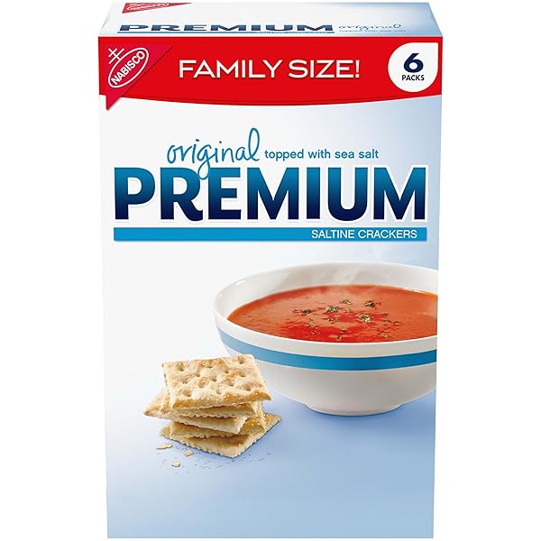 PREMIUM ORIGINAL SALTINE CRACKERS, LUNCH SNACKS, FAMILY SIZE,...