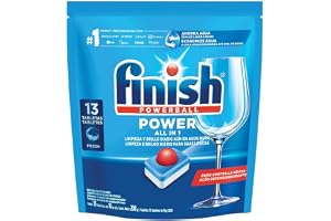 Finish Powerball Detergente para Lava Louças em Tabletes e Secante, 13 Tabletes