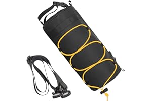 Bestookits Bike Handlebar Bag Bicycle Handle Bar Bag Handy Front Bike Bags Handlebar Storage Pouch Pack with Shoulder Strap Little Mountain Road Bike Barrel Bag (Yellow)