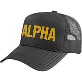 Alpha Trucker Hat with Adjustable Mesh Back