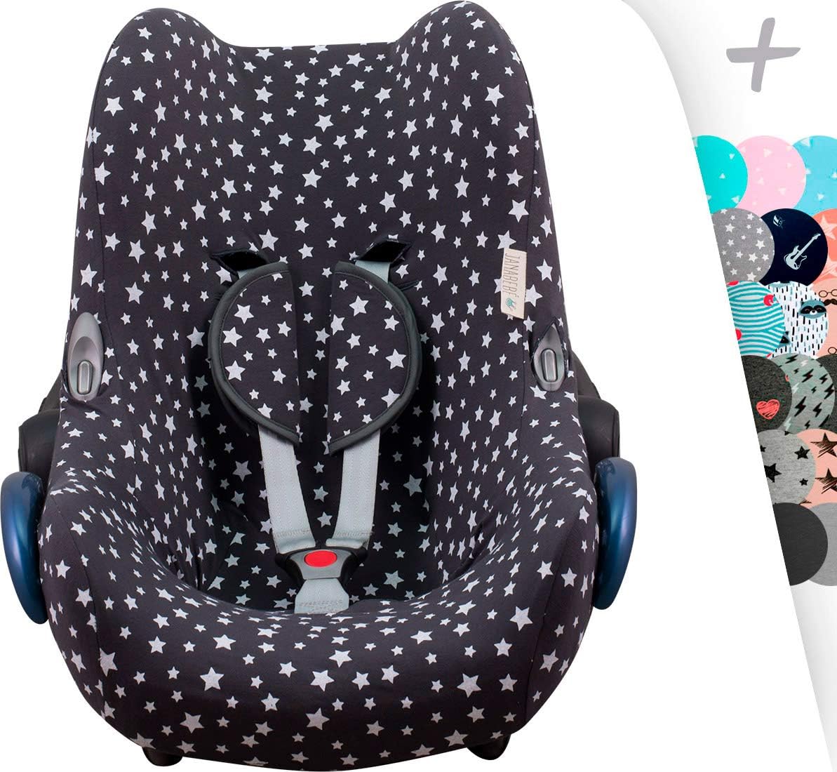 JYOKO Kids Baby car seat Cover Liner Made Cotton Compatible with Maxi COSI Cabriofix and gr 0 (Winter Sky)