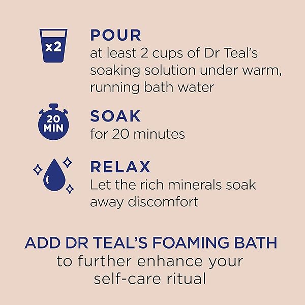 DR TEAL’S EPSOM SALT MAGNESIUM SOAK, SOFTEN & MOISTURIZE WITH SHEA BUTTER & ALMOND OIL, 3 LBS