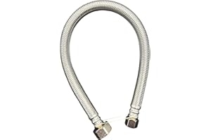 WINDON BAY 16" Faucet Supply Line, 3/8" OD x 1/2" FIP Stainless Steel Kitchen Faucet Hose Connector, For Small Kitchen Sink with Short Distance 1 pack