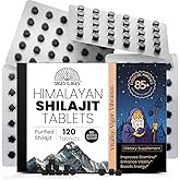 Sages Of The Ages Himalayan Shilajit Tablets – Pure Gold-Grade Himalayan Extract – 200 mg Each, 120 Count – Organic, Lab-Tested Fulvic Acid for Energy, Stamina & Vitality Support for Men & Women