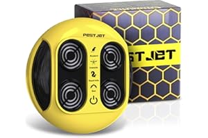 PESTJET Revolutionary 2024 Powerful Mouse Mice Rat Bat Squirrel Insect Repellent - Outdoor/Indoor - Electronic Ultrasonic Pest Repeller Plug in - Deterrent Rodent Control - Electromagnetic Waves Repellent