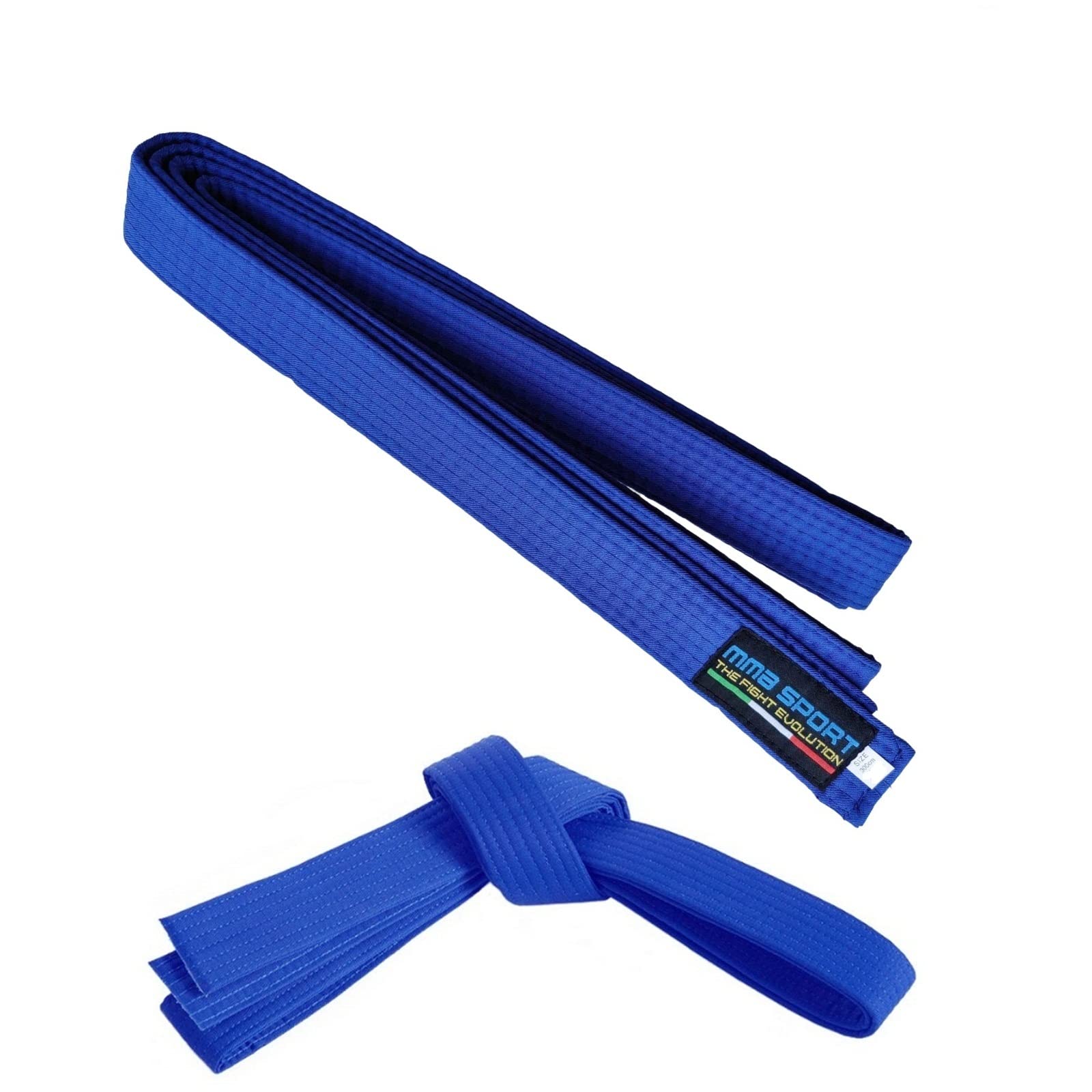 mmasport Judo Aikido Taekwondo Martial Arts Karate Belt in Cotton (280 cm, Blue)