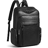 Shrrie Leather Laptop Backpack for Women with 17 inch Computer Backpack Purse for Travel College Work