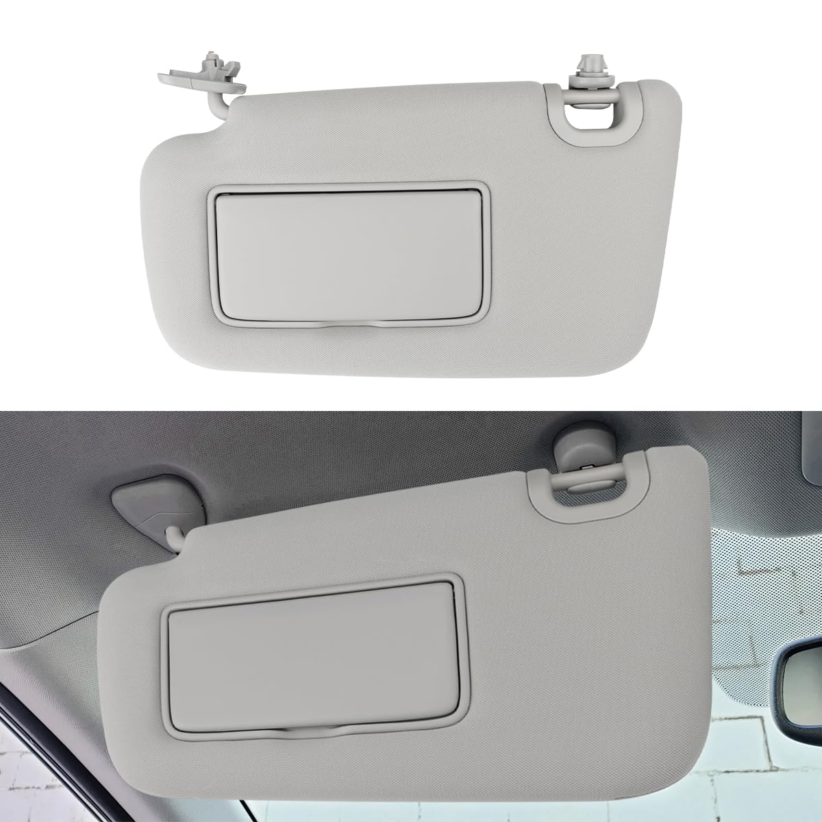 Photo 1 of INTGET Driver Side Sun Visor for Nissan Sentra 2013 2014 2015 2016 2017 2018 2019 Accessories Cloth Car Sun Protection Visors Replacement with Mirror (for Unlighted Version)