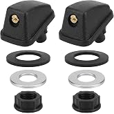 2 Pack Windshield Washer Nozzle, Black Windshield Sprayer Nozzle Kit, 0.31" 360&deg; Adjustable Fan Sprayer, Universal Replacement Part for Cars Trucks Vans