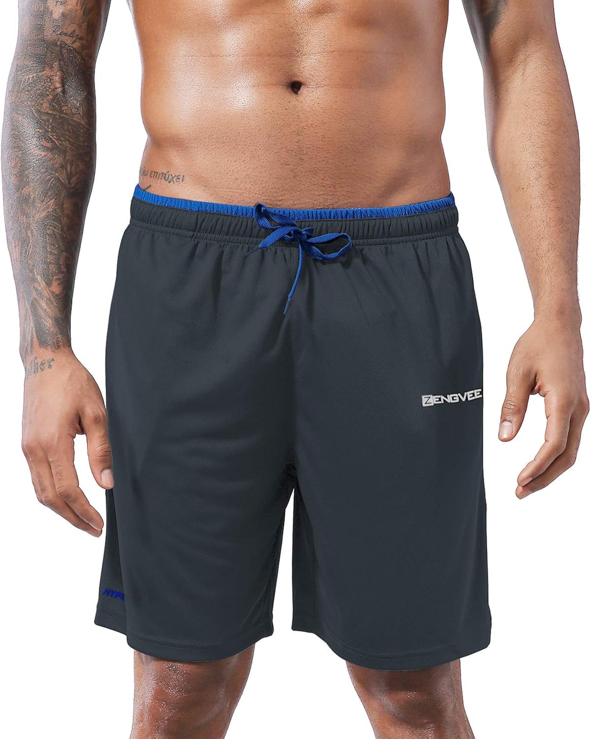 1994Fashion Men's Running Shorts Gym Athletic Shorts with Pockets Quick Dry 7”for Sports,Trainning,Workout: Clothing