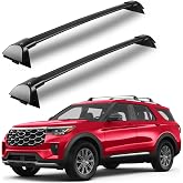 Heavy-Duty Aluminum Roof Rack Cross Bars Fit for Ford Explorer 2020-2024 2025 2026, 220LBS Crossbars for Roof Rails, Rooftop Cargo Basket Carrier Bag Luggage Canoe Kayak Bike