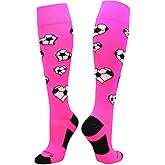 MadSportsStuff Soccer Socks with Love Soccer Hearts for Girls Boys Women Youth and Adult Gift Accessories