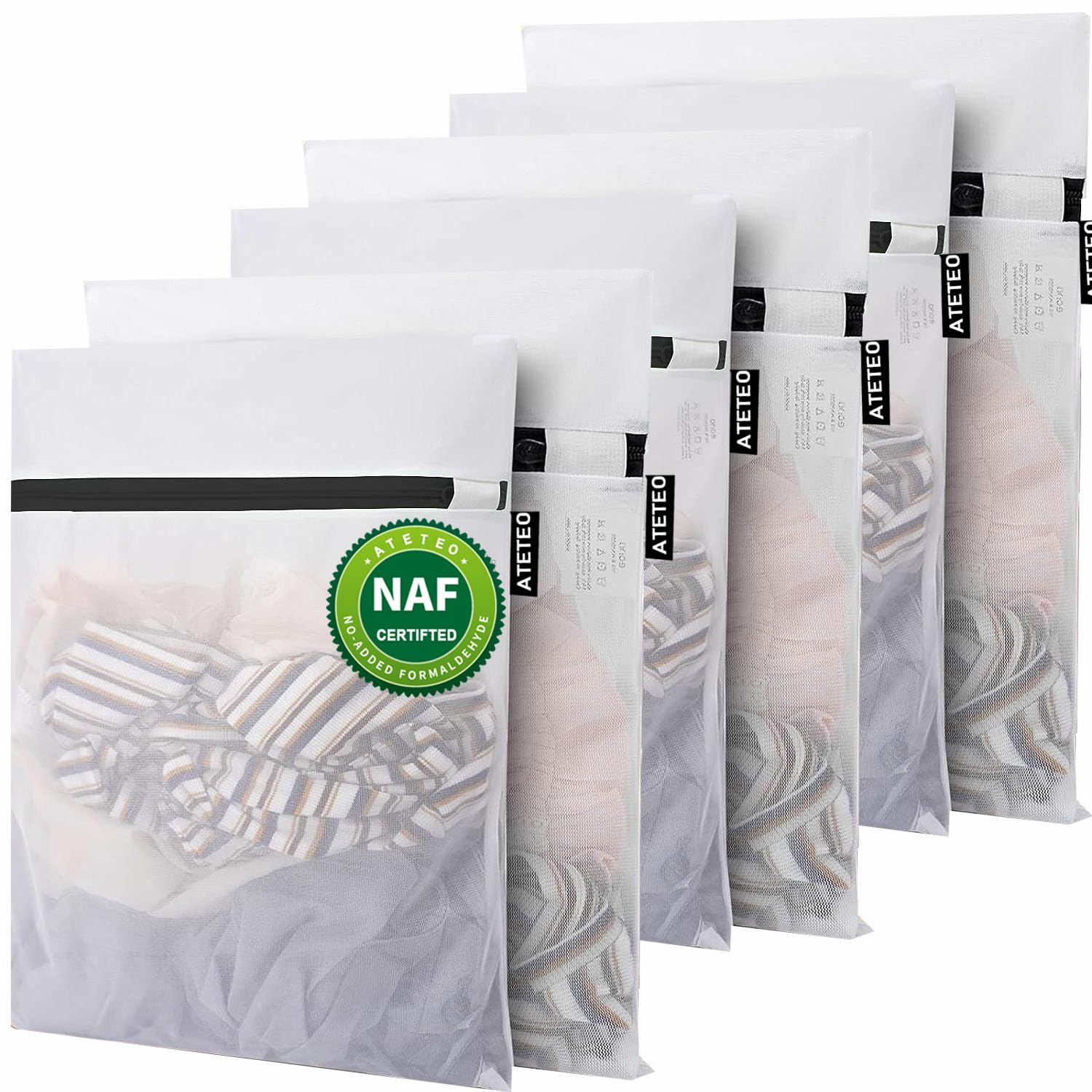 Mesh Laundry Bags,6Pack Washing Machine Wash Bags, Reusable and Durable Mesh Wash Bags for Delicates Blouse, Hosiery, Underwear, Bra, Lingerie Baby Clothes