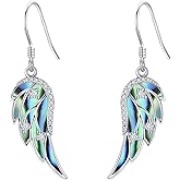 Angel Wings Earring for Women Sterling Silver Fashion Dangle Drop Earring Angel Jewelry for Women