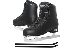 MammyGol Womens/Misses/Girls Lace up Light Support Ice Figure Skates Women Size 6 7 8 9 10 11 12