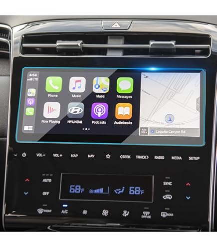 FIILINES 2-Pack Screen Protector For 2022-2024 Hyundai Tucson & Santa Cruz - 10.25 Inch Tempered Glass