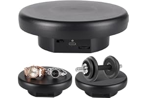 GOHASPW Rotating Display Stand Turntable Stand 6.3'' Spinning Stand for Product Shows Black