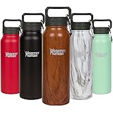Healthy Human Stainless Steel Water Bottle | Double Walled Vacuum Insulated Water Thermos for Adults | Eco-Friendly Travel Bottles with Leak Proof Lid (Harvest Maple, 21oz/ 621ML)