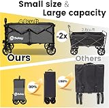 Sekey 135L Folding Festival Trolley All-Terrain Wheels 150kg Grey view 4