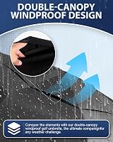 Victoper 54 Inch Folding Golf Umbrella Double Vent Windproof Auto Open view 4