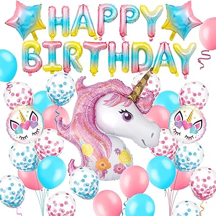 girly birthday balloons