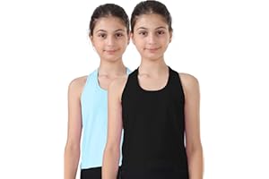 Attifall Grils Ribbed Tank Tops Racerback Seamless Crop Top for Teen Girl Athletic Workout Dance Tanks