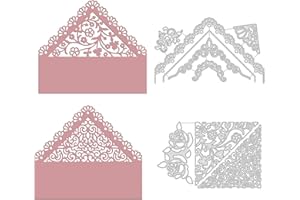 GLOBLELAND Lot de 2 matrices de découpe en métal pour enveloppe, scrapbooking, mariage, anniversaire, Saint-Valentin, fabrica