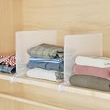 Jucoan 4 Pack Shelf Dividers Clear Acrylic Closet Organizers 30.5cm x 20cm view 7