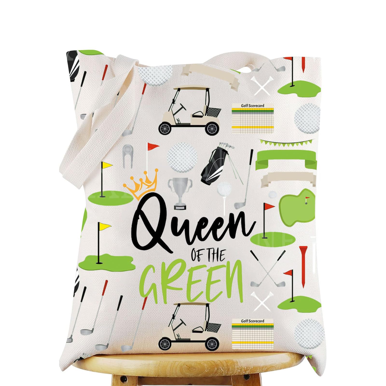 WZMPA Golf Queen Survival Kit Golf Player Gifts Queen of the Green Golf Zipper Bag Golfing Travel Accessories, Queen Green Tg