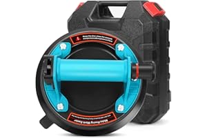 Gotsblock Glass Suction Cup to Lift Large Glass, 8 inch Heavy Duty Vacuum Suction Cup Lifter with Carrying Case for Glass, Tile, Granite, 400lbs Load Capacity, Blue