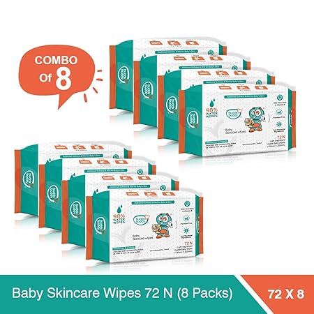 BuddsBuddy Wet Wipes 72Pcs (Combo of 8)