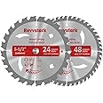 Revvstark Circular Saw Blade 5-1/2" 24T&48T, TCT Saw Blades with 5/8" Arbor, Professional for Wood Cutting