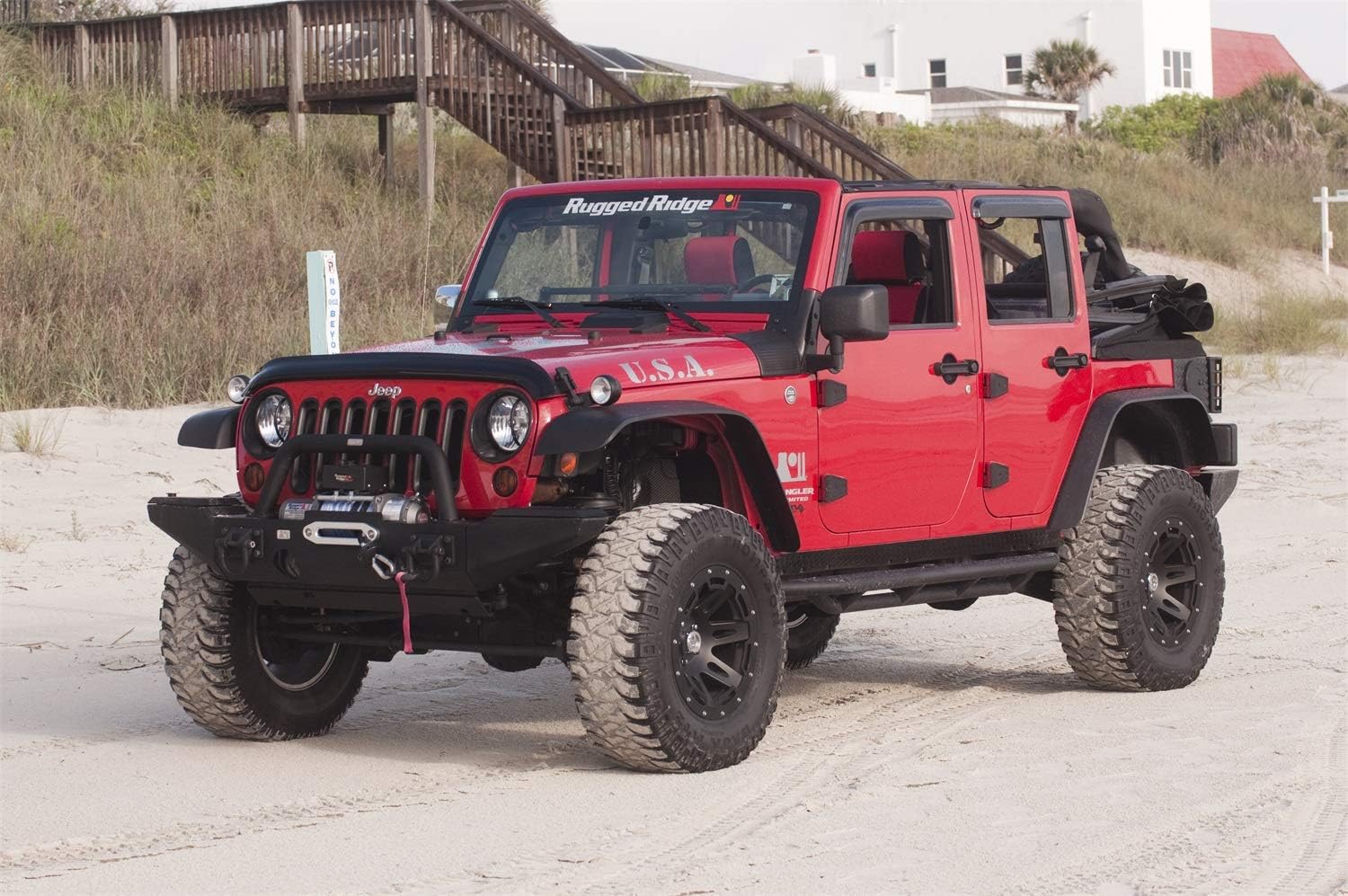 Rugged Ridge 0718 Jeep Wrangler JK 4D Window Visor Rain Rugged Ridge 0718 Jeep Wrangler JK 4D Window Visor Rain