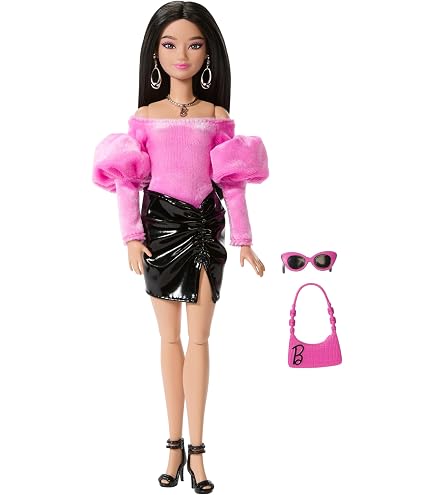 barbie leather dress BARBIE DREAMS FAUX LEATHER MINI DRESS IN PINK