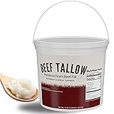 Beef Tallow for Cooking 7 LB Bulk Pail w/Safety