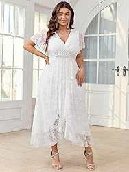 SCOMCHIC Womens Plus Size Wedding Guest Dress