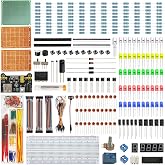 WayinTop Electronics Component Fun Kit w/E-Book, Upgraded Electronic Starter Kit with Breadboard, Jumper Wires, PCB Soldering Kit, LEDs &amp; Resistor Kit for Arduino, Raspberry Pi, ESP32, ESP8266