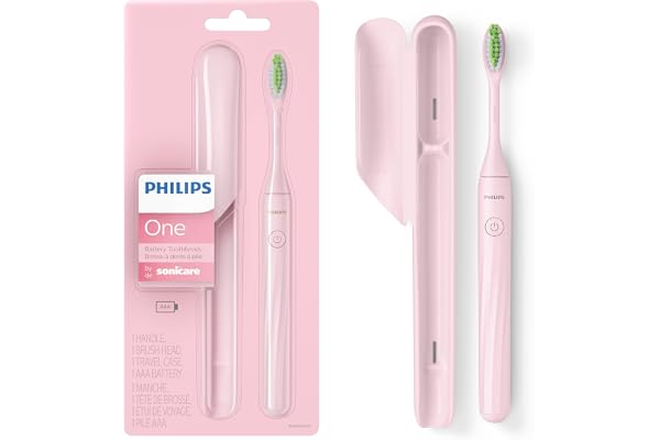 Philips One by Sonicare Battery Electric Toothbrush, Pink, HY1100/06