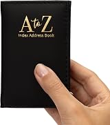 Evelay Index Address Book Leather Look Cover Small 7x11cm A-Z Black view 2