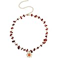 Sacina Boho Hippie Sun Necklace, Crystal Choker Necklace, Boho Necklace, Hippie Necklaces, Christmas Jewelry Gift For Women