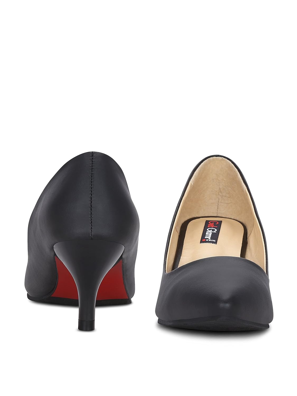 get glamr women's black pumps